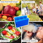 JMEXSUSS Reusable Ice Packs for Cooler, Long Lasting Breastmilk Bottle Storage, Freezer Packs Can Cooler for Lunch Boxes, Beer Soda, Camping