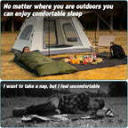3-Piece Camping Sleep System with Self Inflating Sleeping Pad, Waterproof Tarp & Sleeping Bag, Built-in Pump 3.2" Thick Tent Mattress, R-Value 9.5 All-Season Gear for Backpacking