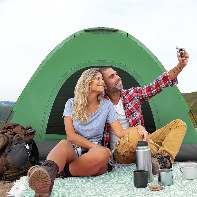 3-4 Person Camping Tent, Camping Dome Tent,Easy Setup Outdoor Tents Water Resistant Lightweight Portable for Family Backpacking Camping Hiking Traveling