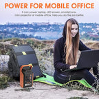 Takki Portable Power Station 83Wh Camping Solar Generator Power Bank with 110V/80W AC Outlet USB Type-C Port Camping Light Lithium Battery for Home Emergency Laptop Battery Backup