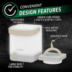 Energizer LightxPower Cube Camping Lantern, X1000 Lantern Dual Power Rechargeable and AA Battery, IPX4 Water Resistant