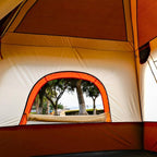 KTT Large Tent 6-8-10 Person,Family Cabin Tents,2 Rooms,2 Doors and 4 Windows with Mesh,Straight Wall,Waterproof,Double Layer,Big Tents for Outdoor,Picnic,Camping,Family Gathering