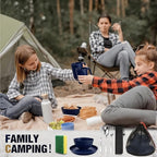 Scout Camping Mess Kit for Person Boy Scout Dishes Set Girl Scout Mess Kit with Mesh Bag Reusable Light Weight Eating Utensils Plastic Camping Cutlery Set for Travel Camp