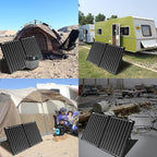 ACOPOWER 400W Mono Portable Foldable Solar Panel - 2pcs 200W, 25% Efficiency, Black, Professional Portable Style - Ideal for RV, Camping, Off Grid