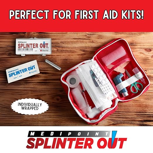 Splinter Out Splinter Remover 10 Count (Pack of 1) | Fast, Painless Splinter Removal | Essential First Aid for Home, Work, Travel & Camping | Ideal for Hiking, Woodworking, Gardening & Outdoors