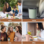 4 Pack Plastic Travel Coffee Mug Set, 20 oz Spill Proof Drinking Cups with Lids, Pobtable to Go Camping Coffee Tumbler Reusable Coffee Mugs with Lids, Dishwasher & Microwave Safe