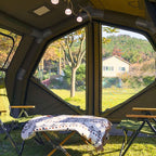 Coody Inflatable Canvas Camping Tents with Stove Jack – Premium Air Beam Family Glamping Tent, Breathable Cotton Canvas, Fast Setup Air Tent with Pump