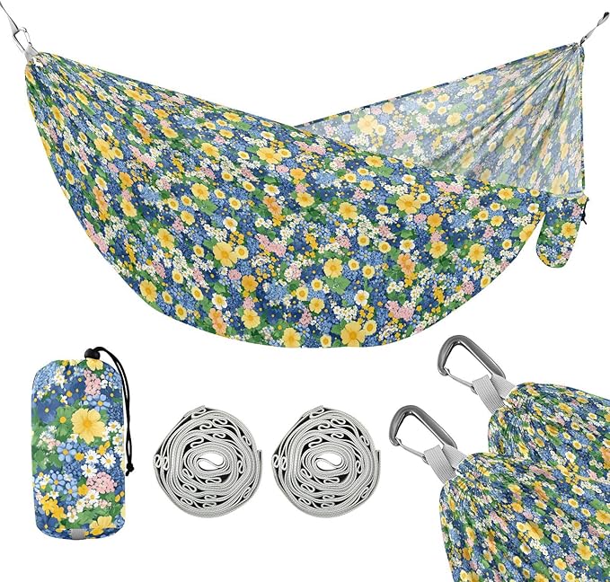 Beauty Spring Flowers Hammocks for Camping Backyard Hammock for Camping Travel Accessories