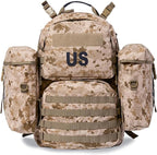 Akmax MOLLE II Medium Rucksack Military Tactical Backpack with Detachable Side Pouches & Upgraded Frame for Enhanced Comfort