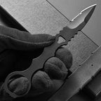 GTK397 Cool Fixed Knife D2 Steel Blade Stainless Steel Handle EDC Tool Knifes for Outdoor Camping Adventure Survival(A)