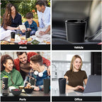 4 Pack Plastic Travel Coffee Mug Set, 20 oz Spill Proof Drinking Cups with Lids, Pobtable to Go Camping Coffee Tumbler Reusable Coffee Mugs with Lids, Dishwasher & Microwave Safe