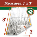 Emergency Thermal Tent -Reflective Mylar Survival Shelter-XL Size Waterproof Lightweight Tube Tent- Insulated Retains Heat & Fits 2 Adults in All Weather- Outdoors, Hiking, Bug Out Bag- 8 x 3 Feet