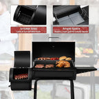 Royal Gourmet CC1830S BBQ Charcoal Grill and Offset Smoker | 823 Square Inch cooking surface, Outdoor for Camping | Black