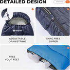 Sleeping Bag for Adults Warm Weather, Compact Lightweight Backpacking Sleeping Bag with Compression Sack, Camping Essentials Gear for Hiking Travel Climbing Outdoor & Indoor Use