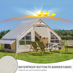Inflatable Tents for Camping with Stove Jack, 2/4/6/8 Person Easy Setup Blow Up Tents for 4 Seasons Waterproof Inflatable Camping Tent with Awning, Air House Glamping Tents for Camping Adult