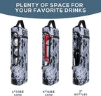 Golf Cooler Bag Plus Ice Pack Soft Sided Insulated Cooler Bag- Holds 6 Pack of Cans or 2 Wine Bottles - Grey Camo Golf Beer Sleeve Black Fits Discreetly in Golf Bags