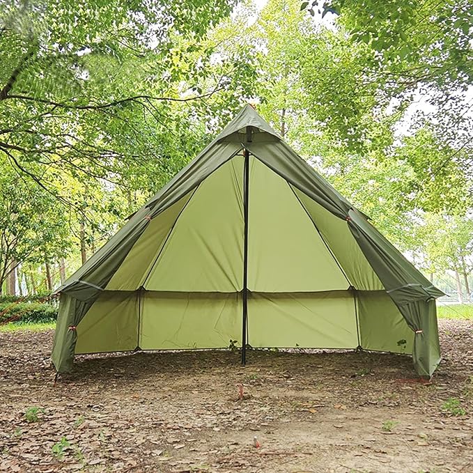 Backpacking Yurts Tent-Lightweight 4 Season Tents with Stove Jack, 1-3 Person Waterproof Hot Tent for Camping, Hiking, Outdoor Hunting, 6.6LB/10.5FT
