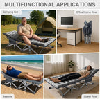 ABORON XXL Camping Cot for Adults, Oversized 78"×32" Folding Camping Bed, 900LBS Heavy Duty Outdoor Sleeping Cot with Mattress Pad, 1200D Oxford, Portable with Carry Bag