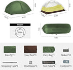 Naturehike Mongar Base 2-3 Person Camping Tent, Lightweight Waterproof Backpacking Tent with Footprint