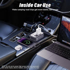 200W Car Power Inverter, FOVAL 12V DC to 110V AC Car Inverte with 4 USB Ports Car Outlet Adapter, Power Inverter for Vehicles, Car Plug Adapter Outlet for Laptop Computer Charger (Gray)