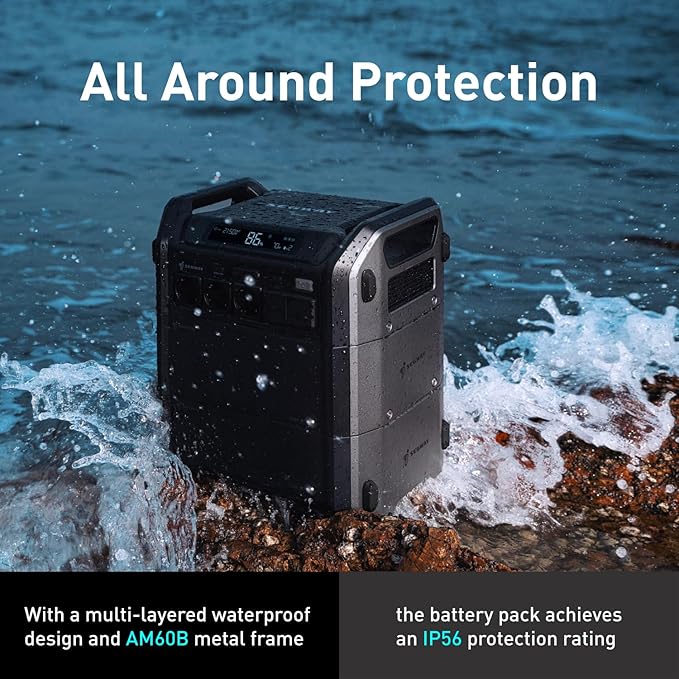 Segway Portable Power Station Cube 2000, 2200W AC Outlets, 2048Wh LiFePO4 Battery, Expandable Battery Capacity up to 5kWh Solar Generator for Camping, Home Backup, Power Outages, Off-grid