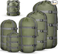 5 Pack Compression Stuff Sack 5 Assorted Size Sleeping Bag Stuff Sack Ultralight Sleeping Bag Cover Space Saving Gear for Travel Outdoor Camping Hiking Backpacking