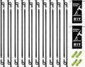 20 Pack 16 inch Tent Stakes Heavy Duty Metal Tent Pegs for Camping Steel Tent Pegs Unbreakable and Inflexible