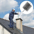 4 Inch Chimney Cleaning Brush Stainless Steel Wire Sweep Kit, Double Spiral Round Flue Pipe Duct Rust Removal Tool, Fireplace Burning Stove Pipes Cleaner Accessories for Dryer Tent Pipe Chimney Boiler