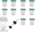 10 Pcs Lantern Mantles and for Coleman Lantern Pump Repair Kit, Compatible with Coleman Outdoor Camping Accessories Propane Fueled Lighting Lanterns Mantles #21 Replacement