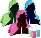Cooling Hoodie Towel: Cooling Towels for Neck and Face Sun Protection Instant Cool for Hot Weather Hiking Camping Running Golf Gardening Fishing Music Festivals Theme Parks Beach - 3 Packs