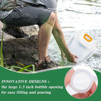 12 Pack 1.3 Gallon Collapsible Water Storage Bag Water Container Bag Emergency Jug Foldable Plastic Storage Pouch Freezable Carrier Tank for Outdoor Sport Camping (Clear, Classic)