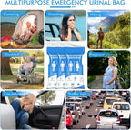 DIBBATU Disposable Urine Bag, 12/24 PCS Pee Bags for Travel for Women/Men, 800ML Emergency Portable Urinal Bag and Vomit Bags, Unisex Urinal Bag for Camping, Traffic Jams, Pregnant, Patient
