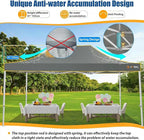 HOTEEL 10x15 Heavy Duty Pop up Canopy Tent for Parties Without Sidewalls, Easy Setup Outdoor Commercial Instant Gazebo for Wedding Event, with Roller Bag & Sand Bags, Grey(Hexagonal Frame)