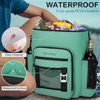Large 52cans Waterproof Insulated Cooler Backpack for Men & Women, Leak Proof Backpack Cooler, Soft, 8Gal