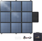 LVYUAN 300W Portable Solar Panel, 24V Foldable Pillow-Sized Solar Panel IP64 Waterproof, Upgraded 23% Efficiency for Solar Power Station Generator for Outdoor Camping Backpacking Hiking