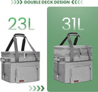 MIYCOO Soft Double Deck Cooler Bag - 60-Can Leakproof Insulated Portable Lunch Cooler, Extra Large Expandable Ice Chest Cooler for Beach, Picnic, Camping, Shopping