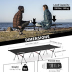 Naturehike ArmyWild Folding Camping Cot, Height Adjustable Ultralight Backpacking Cot, Portable Camping Bed for Camping Hiking Travel Home