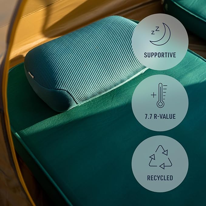 Sea to Summit Comfort Deluxe Self-Inflating Foam Double Sleeping Pad, Rain Forest