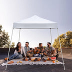 Outvita Canopy 7.8x7.8' Pop Up Commercial Instant Gazebo Tent, Waterproof & UV Protection Canopy Tent with Slant Legs for Party Wedding Birthday BBQ Events