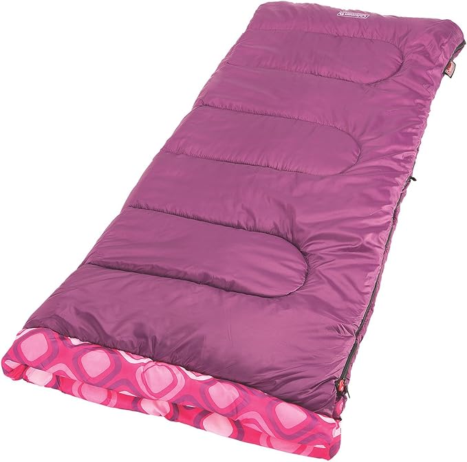 Coleman Kids 45°F Sleeping Bag for Children up to 5ft 5in Tall, Lightweight & Warm Sleep Sack for Indoor/Outdoor Use, Machine Washable