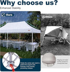 MASTERCANOPY Pop Up Canopy Tent Commercial Grade 10x20 Instant Shelter (White)