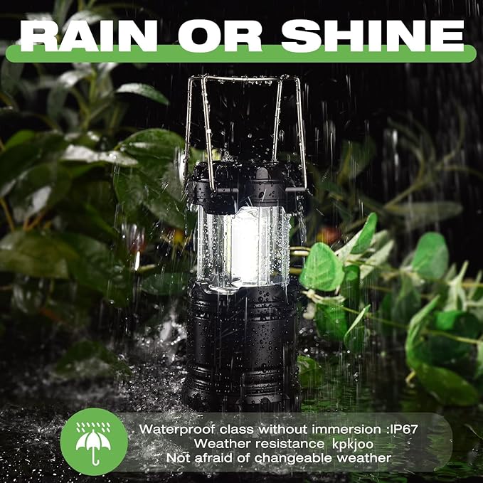 Lantern Collapsible Camping Light, Battery Operated Lanterns LED Super Bright for Power Outages Indoor Emergency Outdoor Camping Hiking Kit(LED- 6)