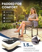 KingCamp XXL Heavy Duty Camping Directors Chair 550lbs Capacity, Extra Wide Oversized Camp Chairs with Side Table & Cooler Bag, Compact Padded Folding Chair for Big and Tall Outdoor Sports Picnic Lawn