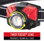 Coast® FL75 700 Lumen Dual Color Twist Focus™ LED Headlamp, Black