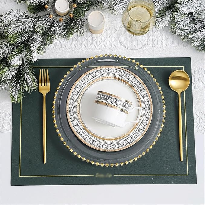 Camping Plates Ceramic Dinner Plate Snack Plate Fruit Plate Restaurant Western Food Plate Steak Plate Kitchen Restaurant Tableware Decorative Plate(25.5cm)
