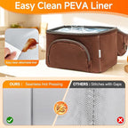 Waxed Canvas Lunch Bag for Men, Small Soft Cooler Bags Insulated with 2 Ice packs, Women Lunch Bags for Work, 10.5L 2 Compartments Leakproof Lunchbox for Work, Camping, Beach and Road Trips