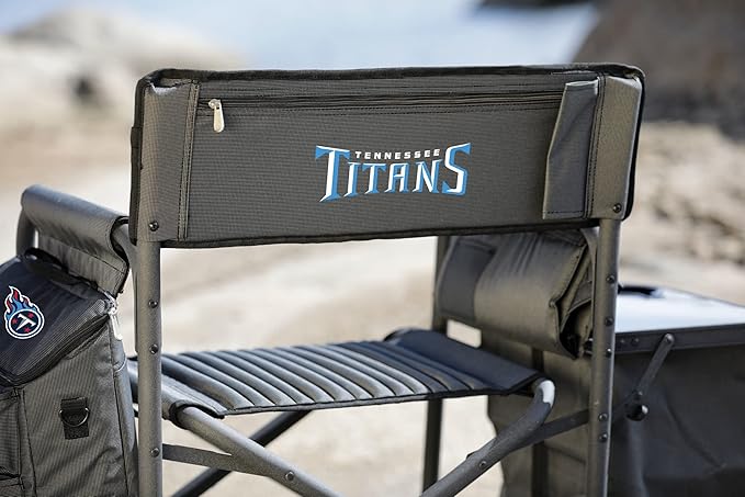 Picnic TIME NFL Unisex-Adult NFL Fusion Camping Chair with Side Table and Soft Cooler, Beach Chair for Adults, Lawn Chair