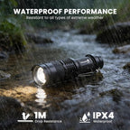 ULTRAFIRE SK68-X Mini Rechargeable Flashlight, Zoomable Tactical EDC Pocket Flashlight, Compact LED Flashlights with Type-C Charging, IPX4 Water for Camping, Emergency, Holiday Gifts (2 Pack)