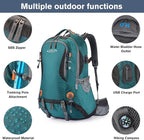 G4Free 50L Hiking Backpack Waterproof Daypack Outdoor Camping Climbing Backpack with Rain Cover for Men Women