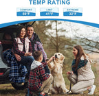 AGEMORE Cotton Flannel Double Sleeping Bag for Camping, Backpacking Or Hiking. Queen Size 2 Person Waterproof Sleeping Bag for Adults Or Teens. Lightweight with Compression Sack